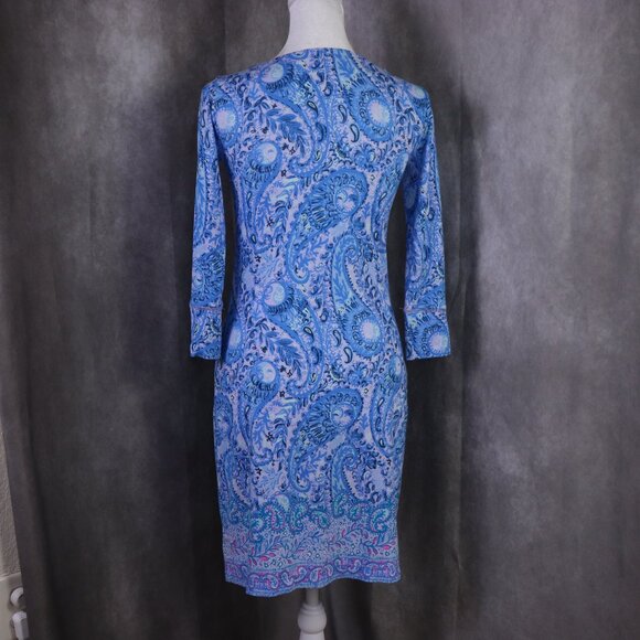 Lilly Pulitzer Sophie Shift Dress Womens XXS Blue Purple Iris UPF 50+ Beach - Picture 2 of 9